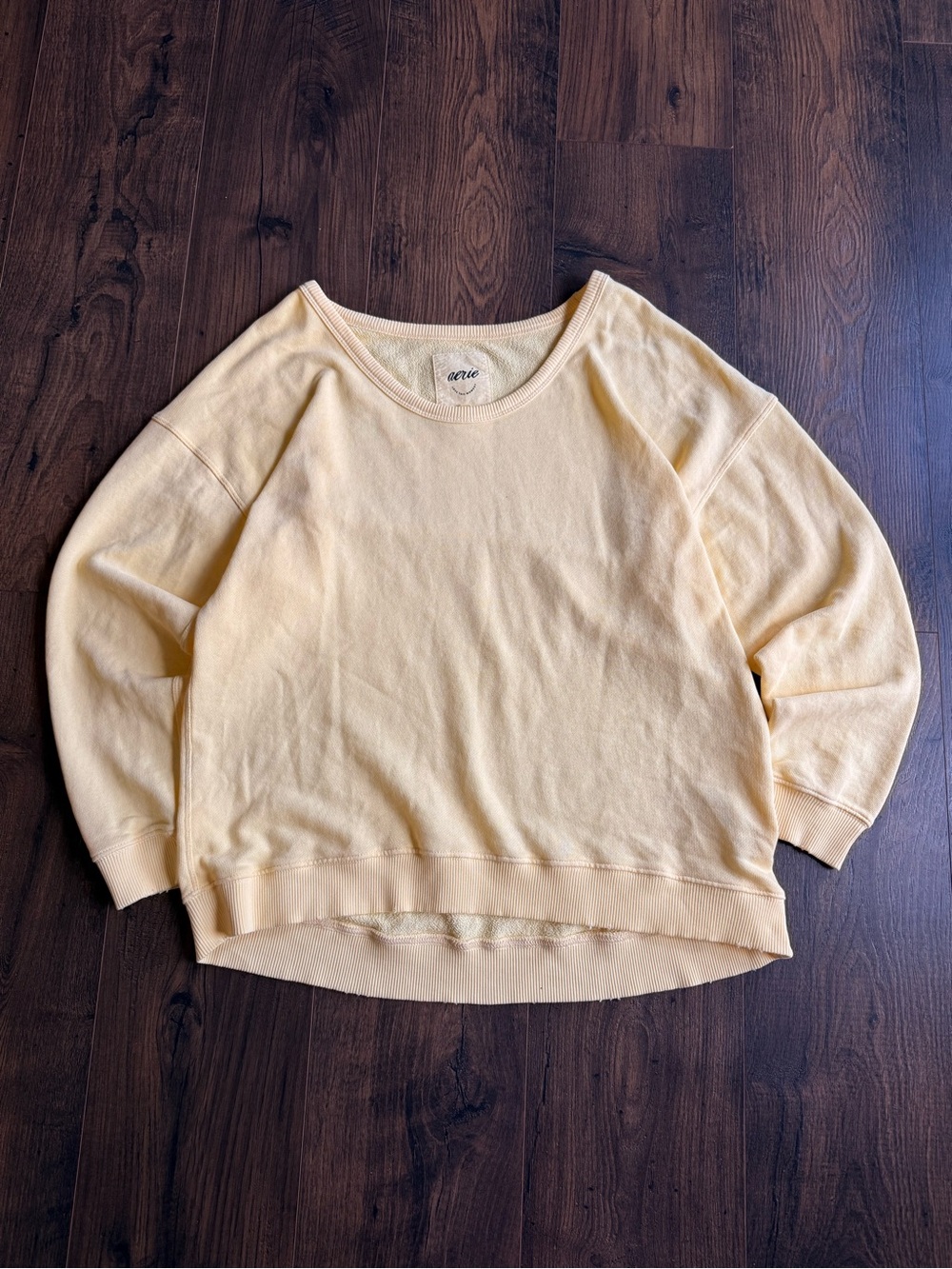 Aerie Butter Yellow Graphic Sweatshirt